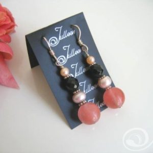 Cherry Pop Stick Pearl Cluster Earrings E037-29