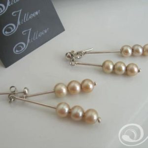Ellie Pearl Cluster Earrings-EB001-01