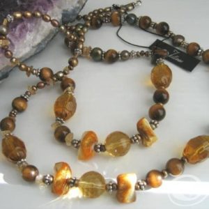 Inara Gold Pearl Necklace VO402-03