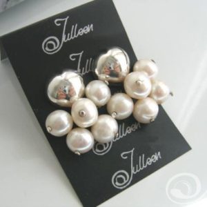 Sarina Pearl Cluster Earrings E005-01
