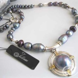 Blue Moon Mabe Pearl Necklace PD211.01