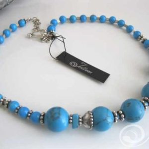 Mykonos Blue Turquoise Necklace VO407