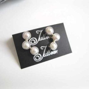 Venus Bezel Pearl Earrings ERP002