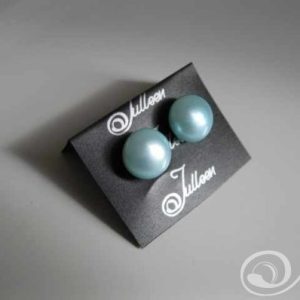 Aqua Pearl Stud Earring E306