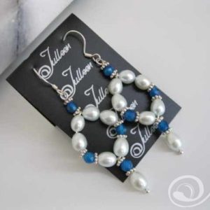 Blue Bijou Loop Earring E039.14
