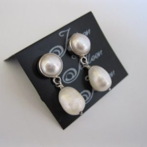 Kate Pearl Drop Earring CLIP ON