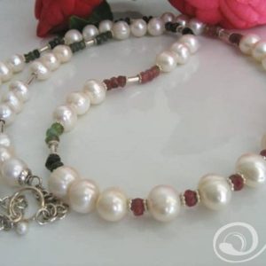 Carol Tourmaline and Pearl Necklace
