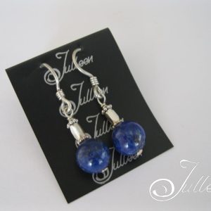 Just Lapis Earrings Lapis and Sterling Silver Hook Earring 925