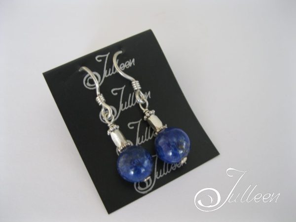 Just Lapis Earrings Lapis and Sterling Silver Hook Earring 925