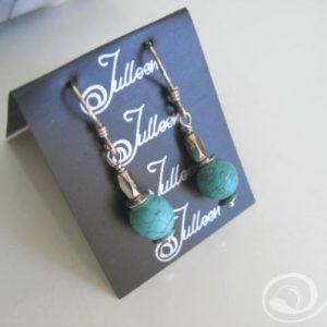 Libby Turquoise and Sterling Silver Earrings