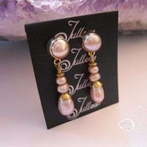 Pink Velvet Earrings