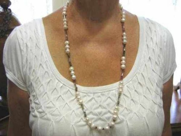 Carol Tourmaline and Pearl Necklace - Image 4