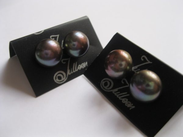 Black Pearl Stud 12mm - Image 2