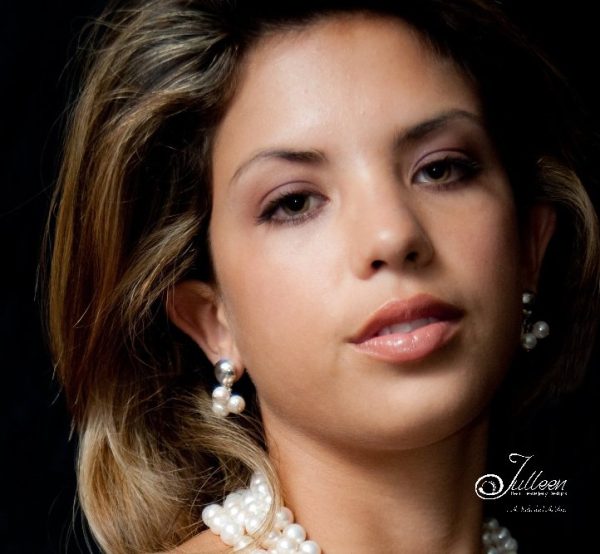 Sarina Cluster Earrings Dior Style Shiny Puffy Heart White Pearl 925 - Image 3