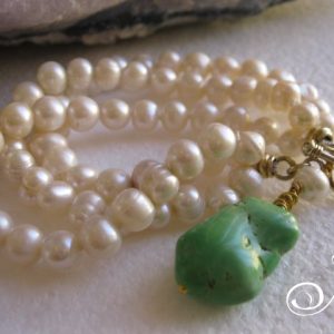 Green Turquoise Pearl Bracelet
