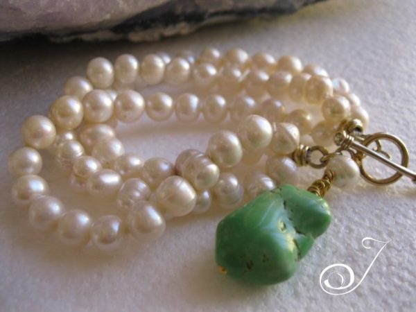 Green Turquoise Pearl Bracelet