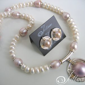 Pink Moon Mabe Pearl Set