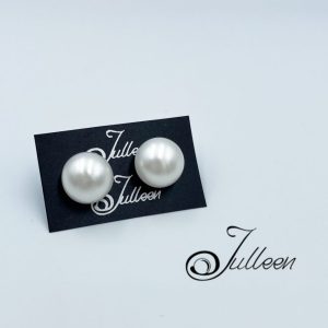 12mm White Pearl Stud 925