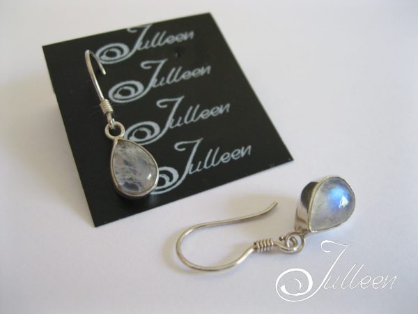 Labradorite Sterling silver Hook Earring 925 - Image 2