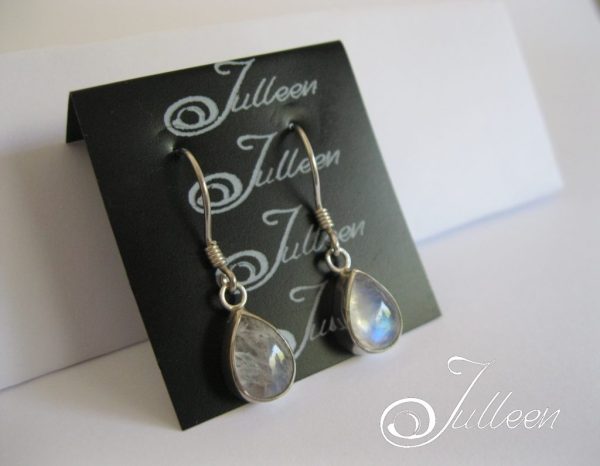 Labradorite Sterling silver Hook Earring 925
