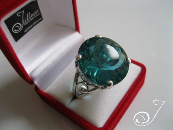 Huge Tourmaline King Cut 35.95 ct Ring in Sterling Silver - Image 2