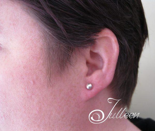Sterling Silver Ball Earring on Post - Image 6