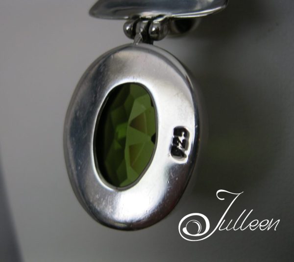 Chrome Diopside 26ct Baroque Pearl Hallmarked 925 Leather Pendant Necklace - Image 2