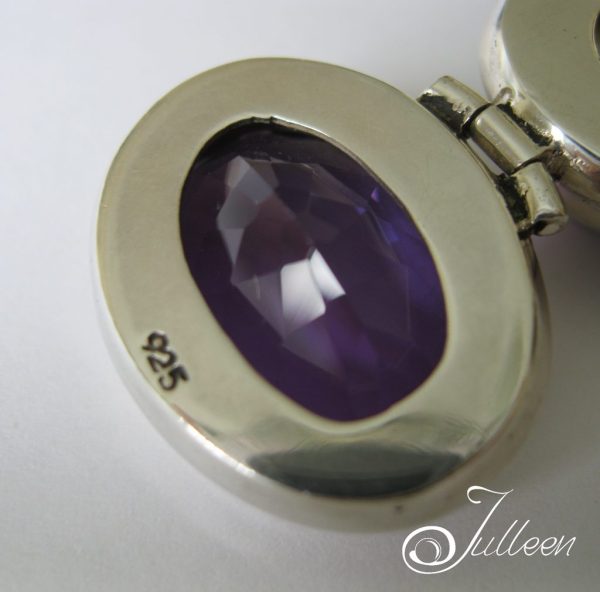 Large Amethyst Gemstone, Mabe Pendant and Black Pearl Necklace - Image 4